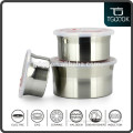 6 pcs Stainless Steel Sealed Container and Fresh Bowl with Plastic Lid